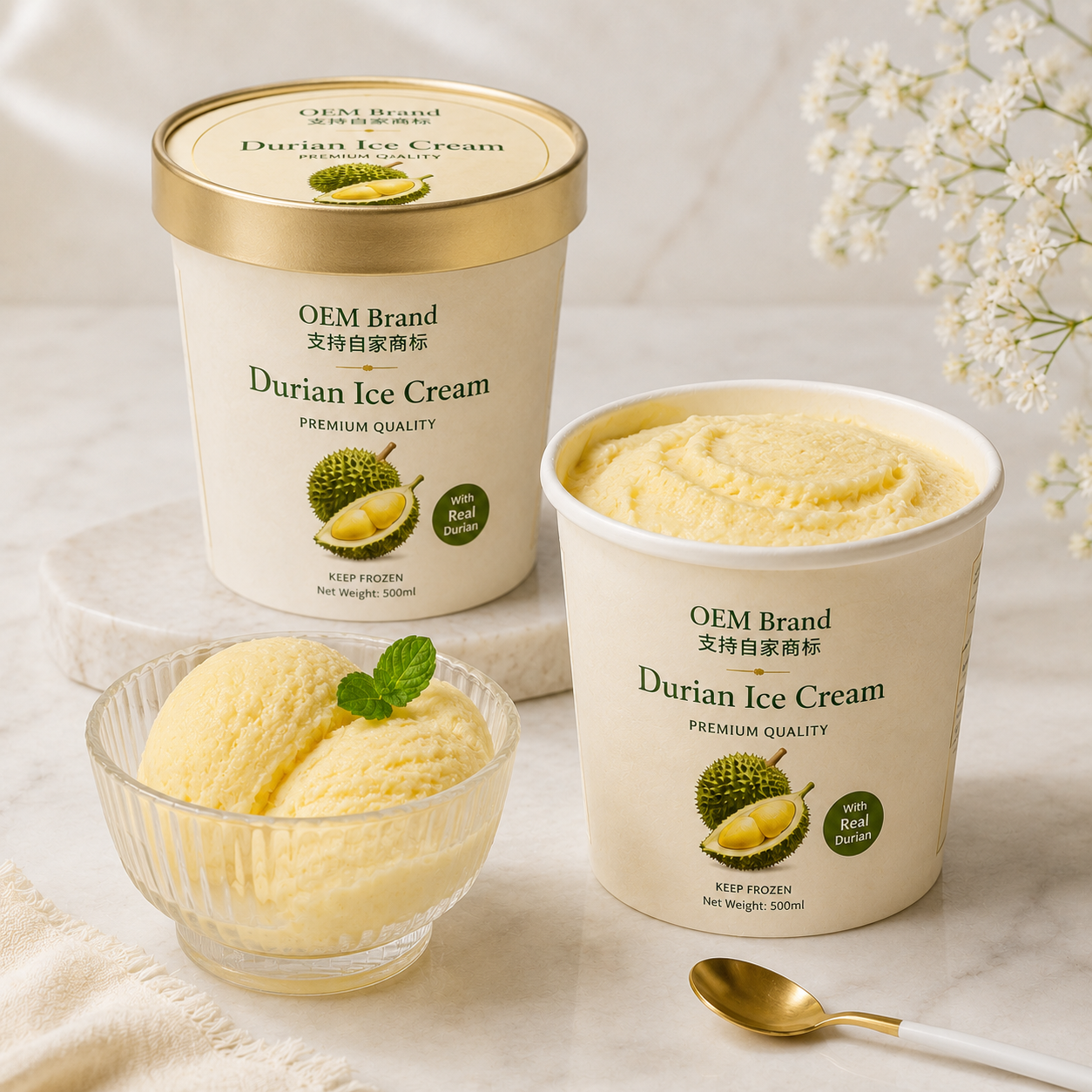 Premium Durian Ice Cream